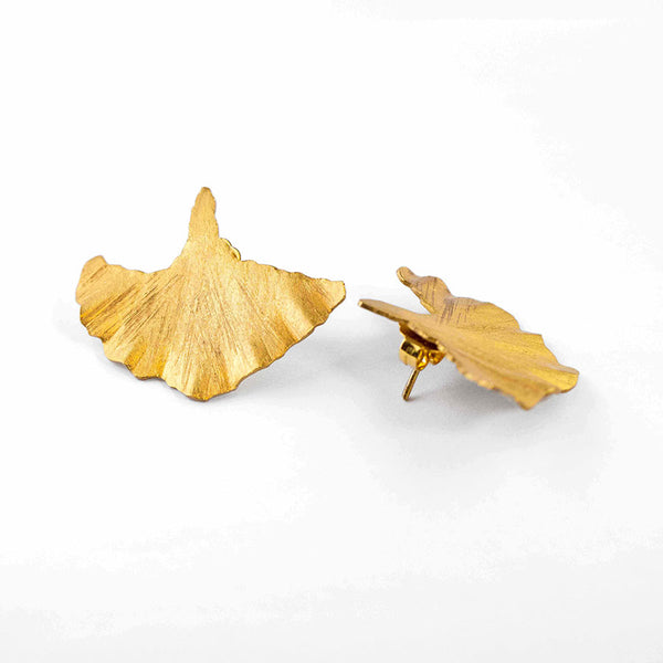 Aretes Ginkgo dorados